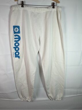 Vintage Mopar Graphic White Sweatpants Size XL Adore Garage Car Guy Streetwear